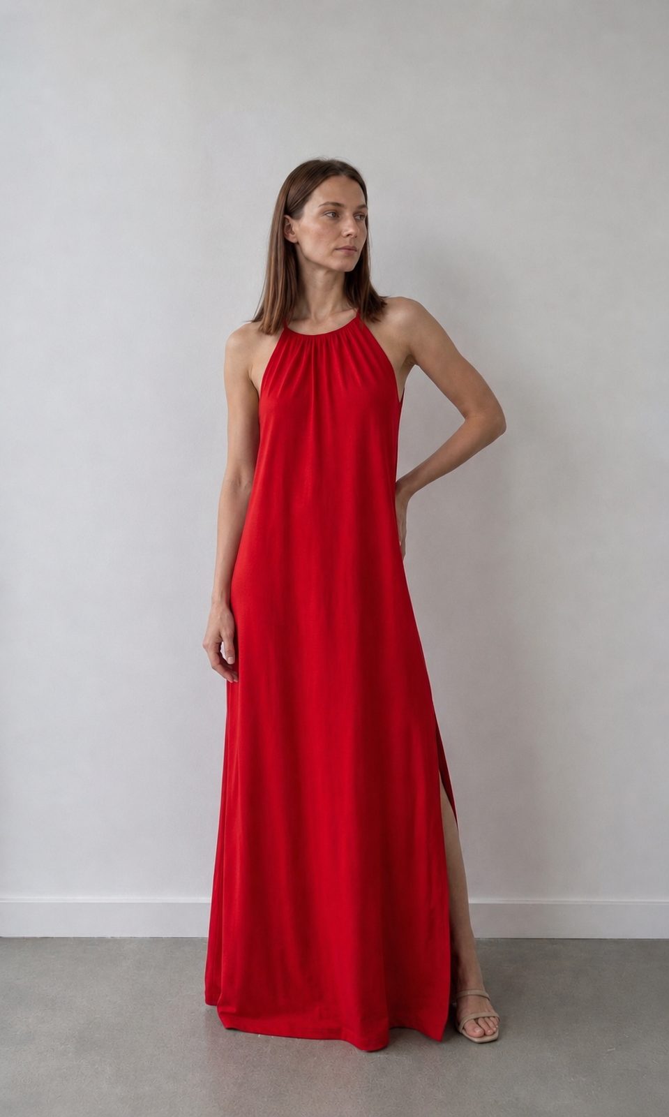 VESTIDO ESTELA - Modal midi - Vista frontal